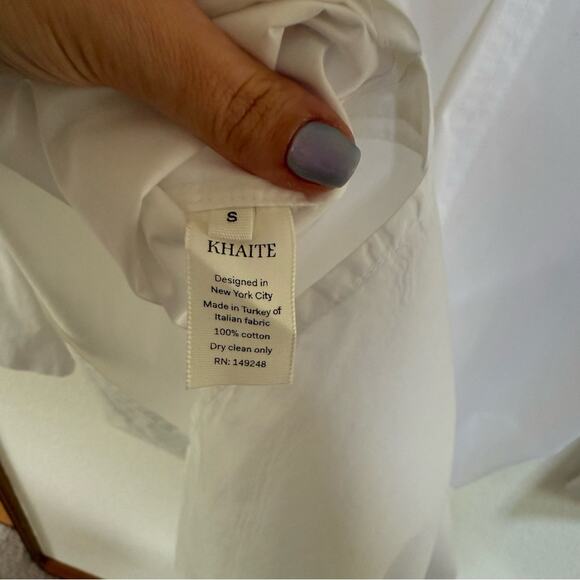 Khaite Cotton Poplin Blouse in White Size S - Picture 4 of 4